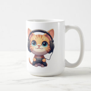 Rolig kattgamer – Present till kattälskare och gam Kaffemugg