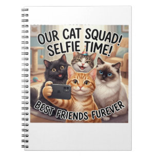 Rolig kattgäng Selfie Journal Anteckningsbok