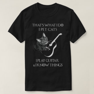 Rolig kattgitarrist musikälskare design t shirt