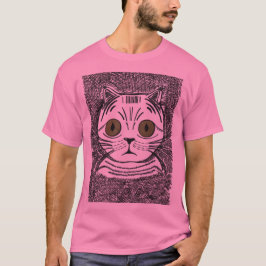 Rolig kattgrafisk porträtt herr T-shirt