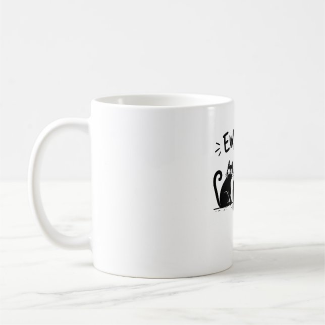 Rolig kattgrupp Söt kattdesign Kaffemugg (Vänster)