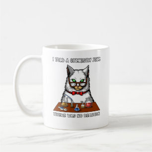 Rolig kattkemilärare inget reaktionsskämt kaffemugg