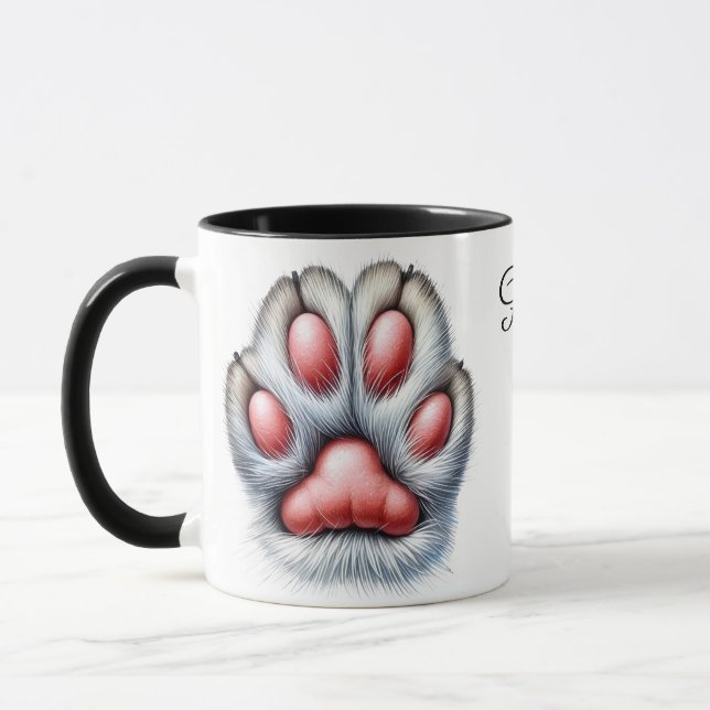 Rolig Kattklokaffemugg Mugg (Vänster)