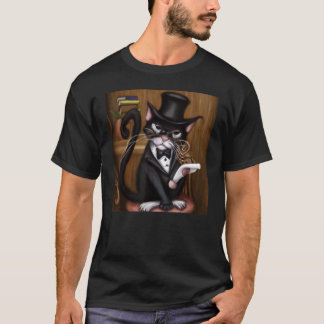 Rolig kattkonst meow katt porträtt söt kattunge t shirt