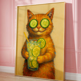 Rolig kattkonst, Rolig Avslappnande Katt Poster
