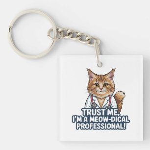 Rolig kattläkare Djurhumor Illustration