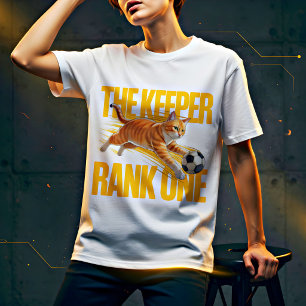 Rolig kattmålvakts-T-shirt – Present till fotbolls T Shirt