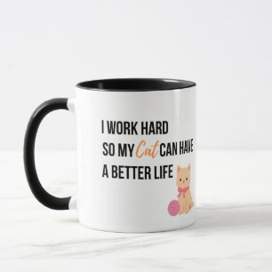 Rolig kattmamma estetisk design mugg