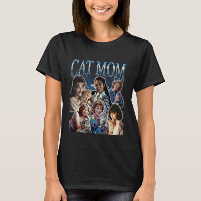 Rolig Kattmamma Gen Z-meme Bootleg T Shirt (Framsida)