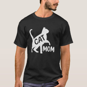 Rolig Kattmamma Kattälskare Flickor Kvinnor Mors D T Shirt