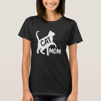Rolig kattmamma kattälskare tjejer kvinnor mödrar t shirt