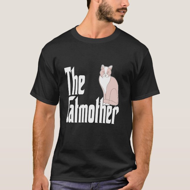 Rolig kattmamma kattmoder kattform mamma t shirt (Framsida)