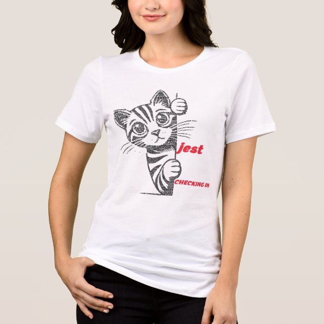 Rolig kattmamma present | Jest typografi design |  T Shirt (Framsida)