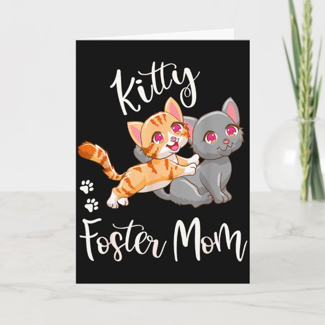 Rolig kattmamma rolig söt kattälskare present lekf kort (Framsida)