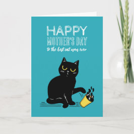 Rolig Kattmamma Söt Glad Mors Dag Kort
