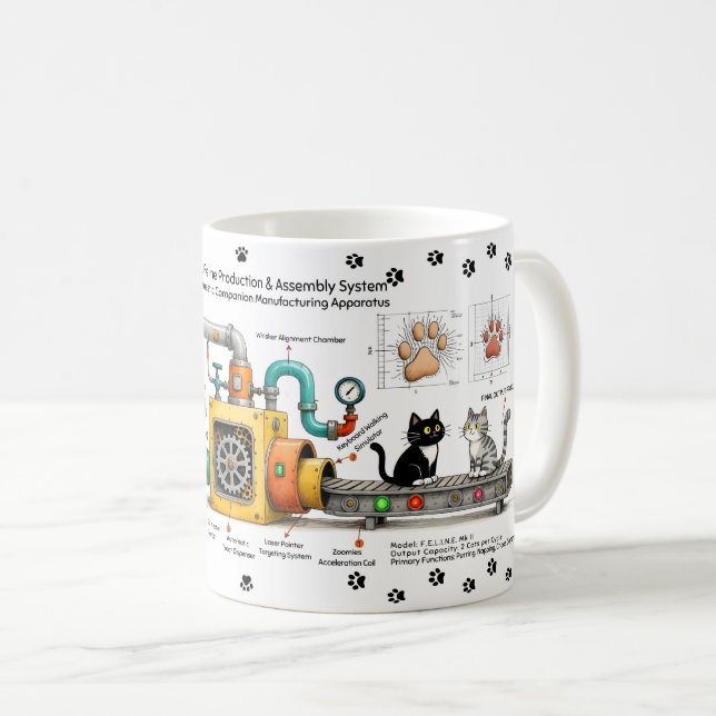 Rolig Kattmonteringsmaskin Mugg (Framsida höger)