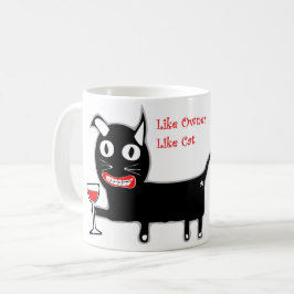 Rolig kattmugg för kattälskare som älskar vin för kaffemugg