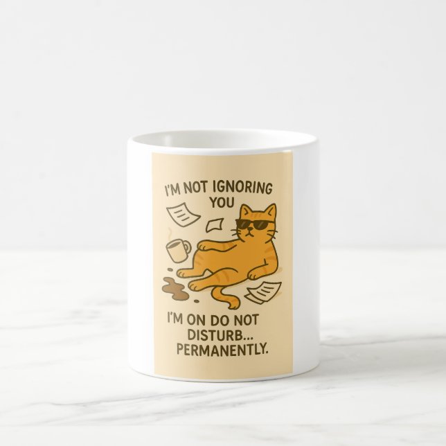 Rolig kattmugg kaffemugg (Center)