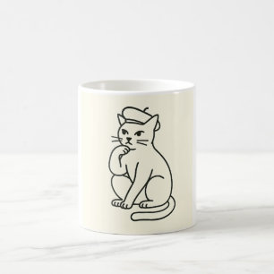 Rolig kattmugg kaffemugg