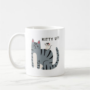 Rolig Kattmugg med Söt Tecknad Kattdesign Kaffemugg