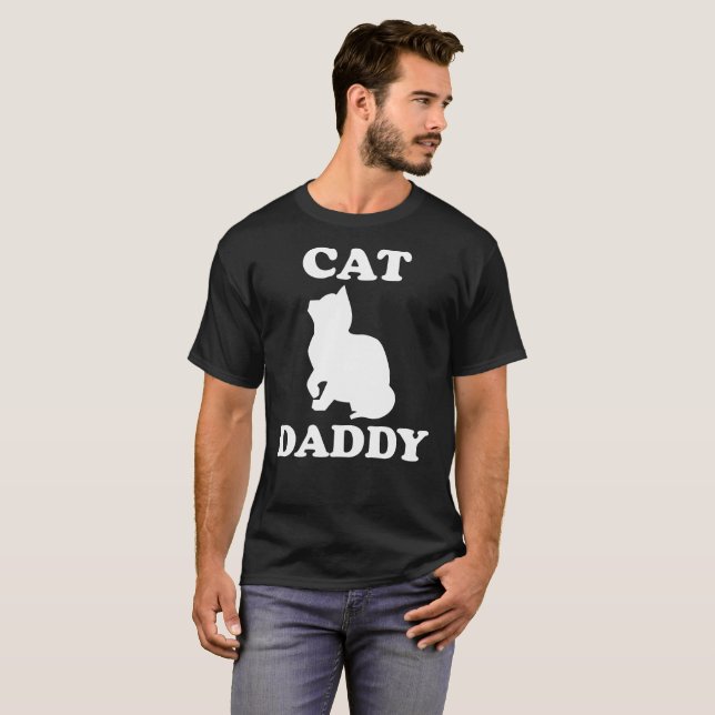 Rolig kattpappa t-shirt (Hel framsida)