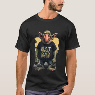 Rolig Kattpappa Troll Design för Män som älskar Ka T Shirt