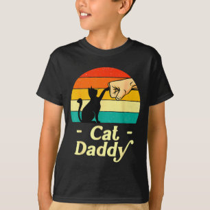 Rolig kattpappa vintage kattälskare kattpappa fade t shirt