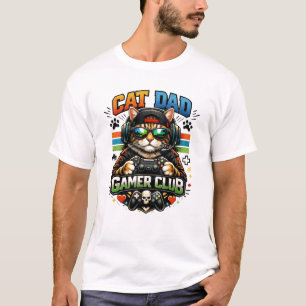 Rolig kattpappas spelarklubb Cool fadersdag T Shirt