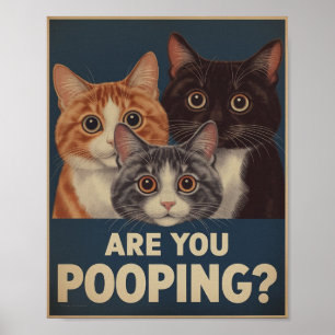 Rolig kattplans   Bajsar du?   Kattkonst Poster