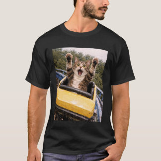 Rolig Kattrullande Berg-och-dalbana Dumt Meme Hus  T Shirt