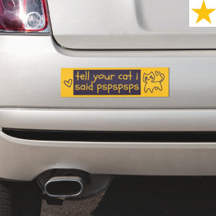 Rolig Kattskämt Pspsps Kör Humor Bildekal