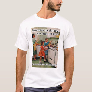 Rolig Kattstew T-shirt Humor