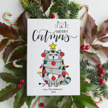 Rolig Kattträd Kaldjursälskare God Jul Katt jul Fl