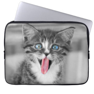 Rolig kattunge laptop fodral
