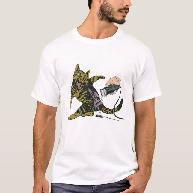 Rolig Kattvård T Shirt (Framsida)