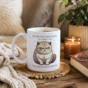 Rolig kattvärldsdominans kaffemugg