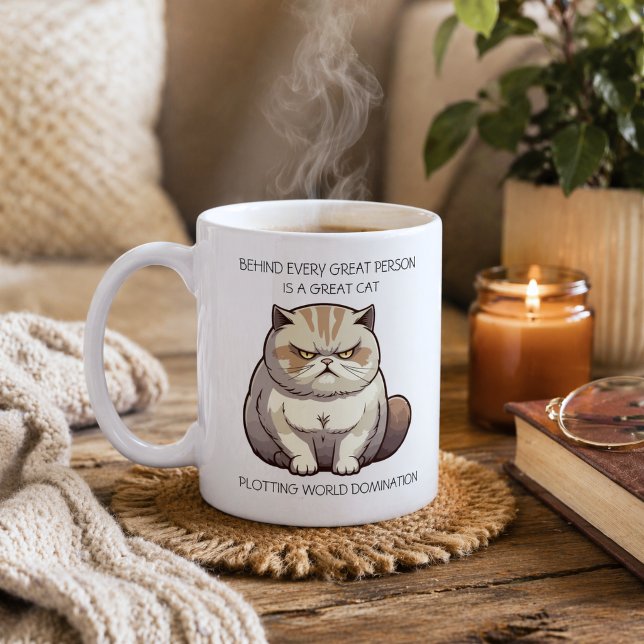 Rolig kattvärldsdominans  kaffemugg (Skapare uppladdad)