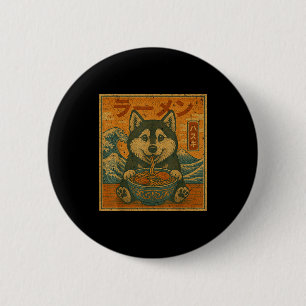 Rolig Kawaii Ramen Husky Japanska Nudlar Husky Ea Knapp
