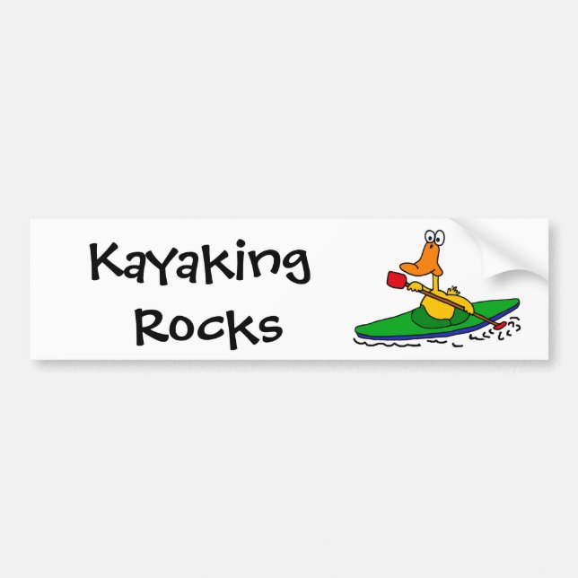 Rolig Kayaking anka BV Bildekal (Framsidan)
