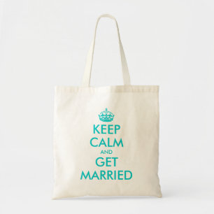 Rolig Keep Calm bröllopstote bag för brudtärna Tygkasse