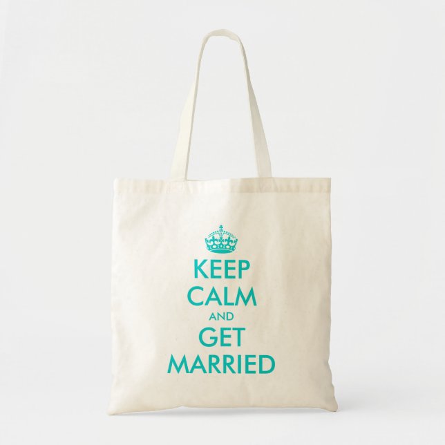 Rolig Keep Calm bröllopstote bag för brudtärna Tygkasse (Framsidan)