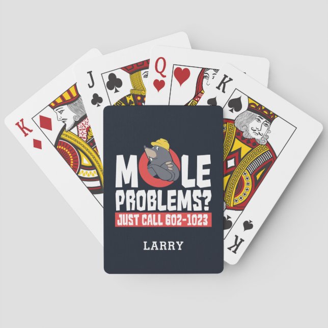 Rolig kemi lärare Mol Problem Casinokort (Baksidan)