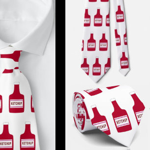 Rolig Ketchup Catsup Skämtpresent Halsduk Halsband Slips