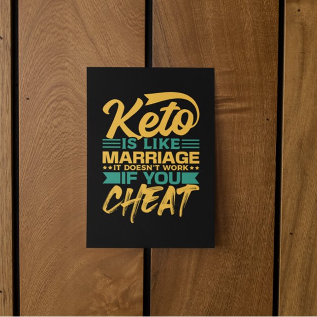 Rolig Keto Diet Svindlar Citat  Vykort (ketogenic diet funny quote cheating postcard)