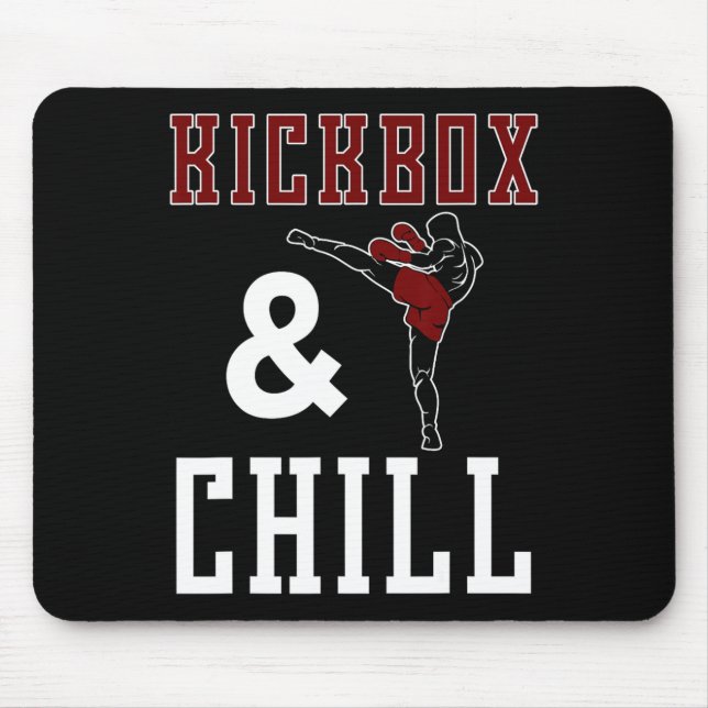 Rolig Kickbox Och Chill Kickboxning Citat Meme Pre Musmatta (Framsidan)