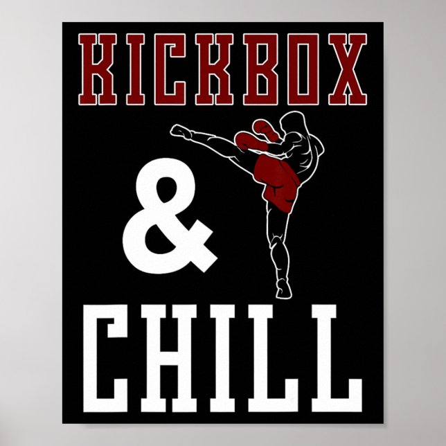 Rolig kickbox och chill kickboxning citat meme pre poster (Framsidan)