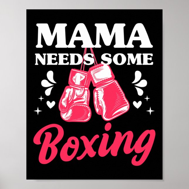 Rolig kickboxande mamma behöver lite boxningsträni poster (Framsidan)