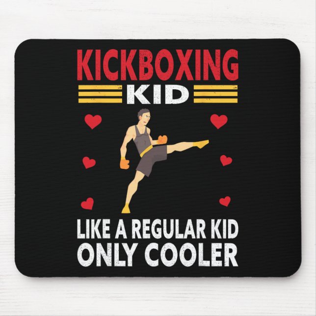 Rolig Kickboxar-outfit för barn - Boxande barn  Musmatta (Framsidan)