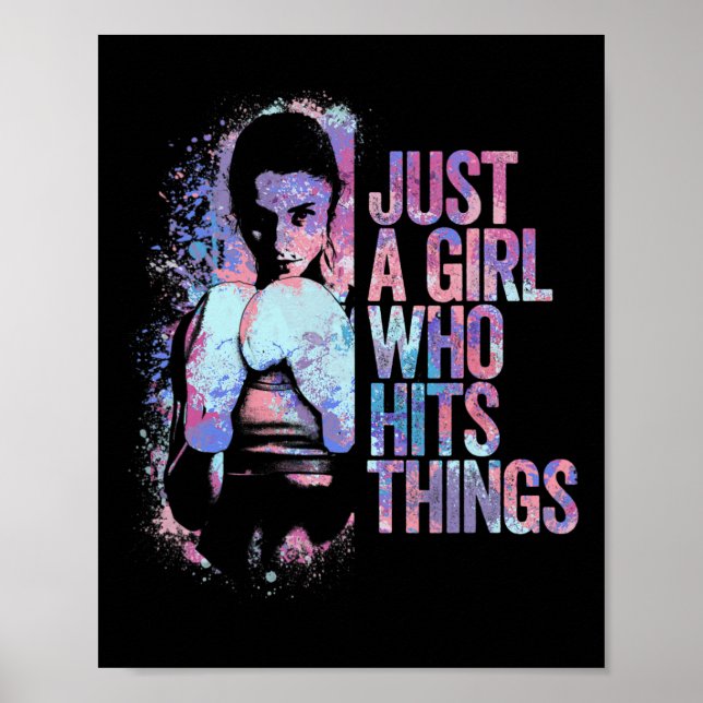Rolig kickboxning Bara en tjej som slår saker Thai Poster (Framsidan)