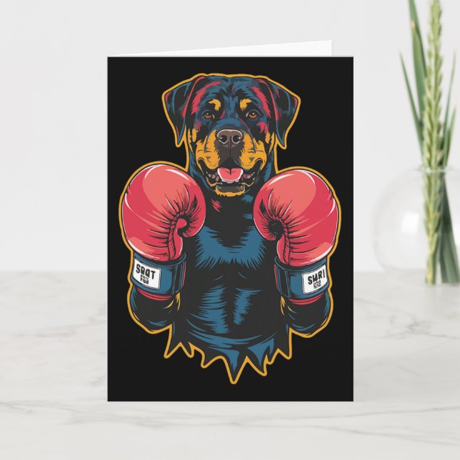 Rolig kickboxning eller boxning boxare Labrador ap Kort (Framsida)